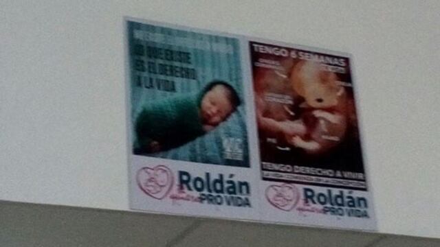 Las imágenes de fetos y bebés llevan el logo de una ONG opositora al proyecto\u002E (Facebook)