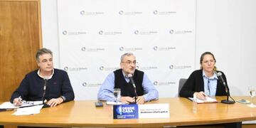 Luis Castellano, Alcides Calvo y Jorgelina Bassano, líderes del comité de crisis