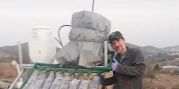 Termo tanque solar reciclado terminado