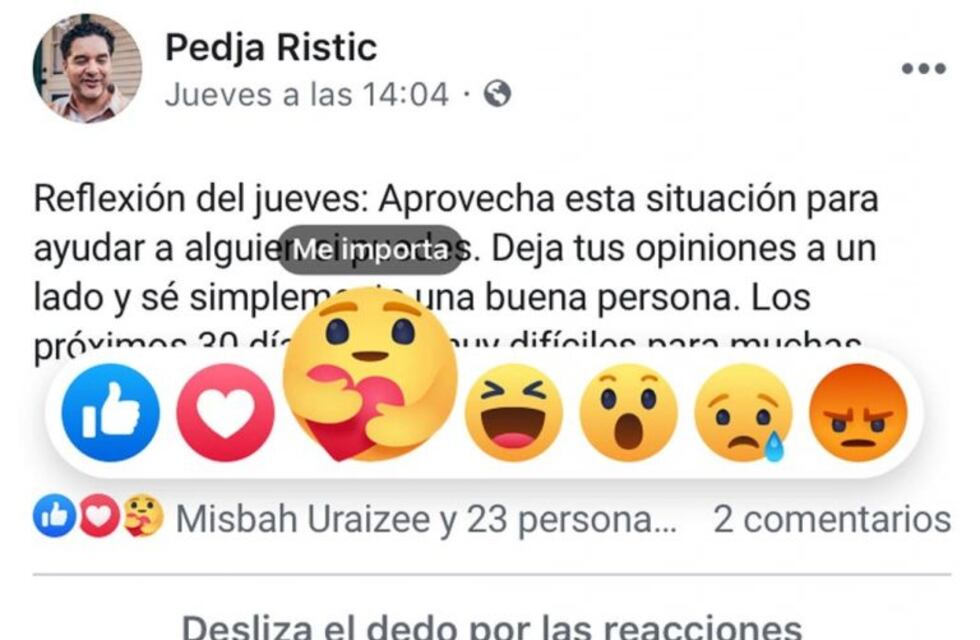 "Me importa": la nueva reacción que lanzo Facebook para apoyar durante la cuarentena