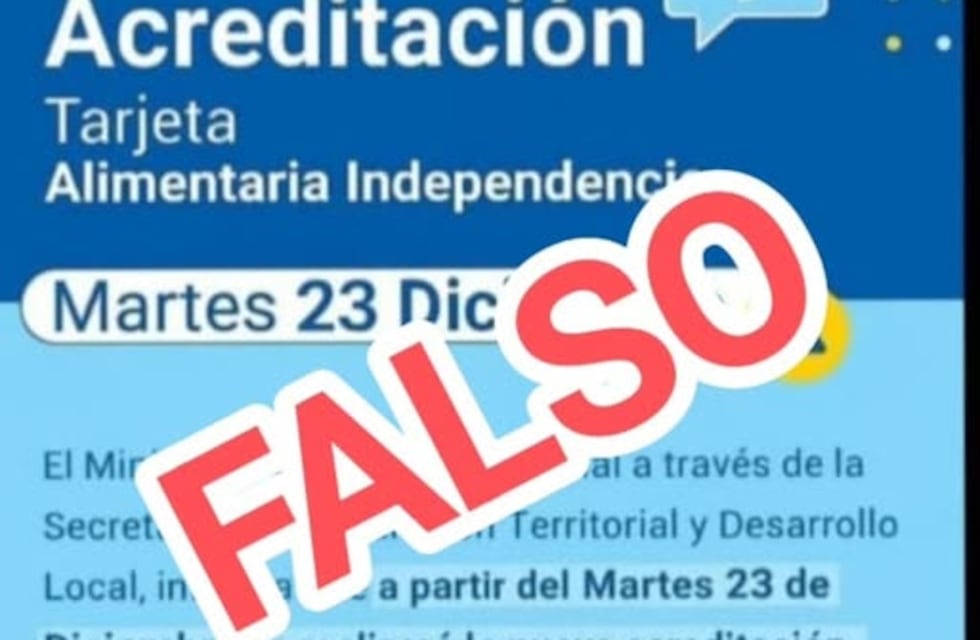 El Ministerio de Desarrollo Social salió al cruce de una fake news