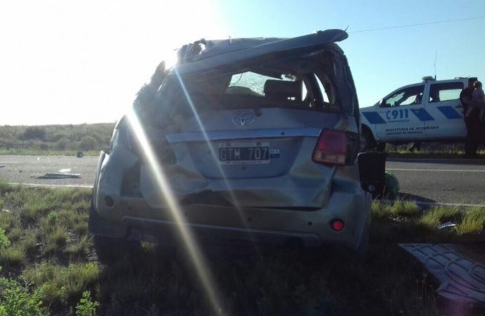 Vuelco y heridos en un accidente en General Alvear