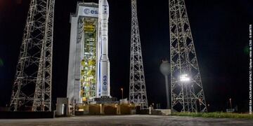 Cohete Vega con el satélite \