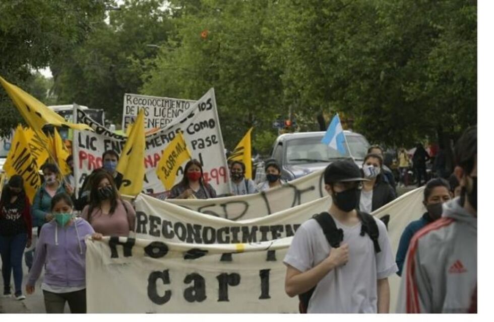 Trabajadores de la salud volvieron a reclamar por sus condiciones en pandemia