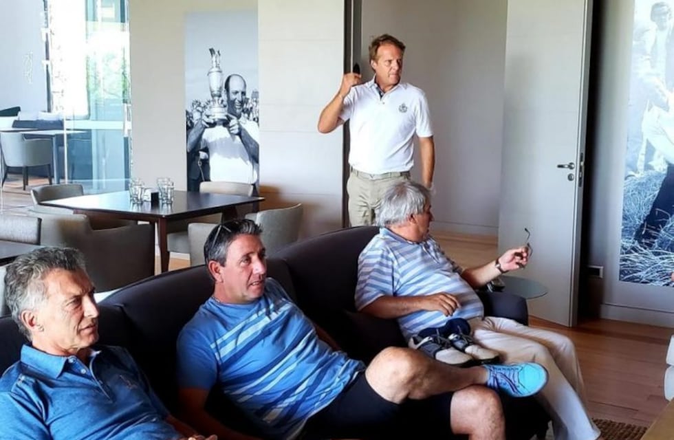 Macri en Mendiolaza: domingo de almuerzo, Fórmula 1 y golf