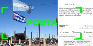 Sí, hubo un acto escolar en Chaco donde se izó la bandera de la Argentina junto a la de Cuba\u002E