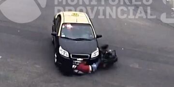 Motociclista protagonizó un accidente en Jorge Cura y Ovidio Lagos\u002E (Ministerio de Seguridad)