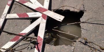 Corte de calle en Espora