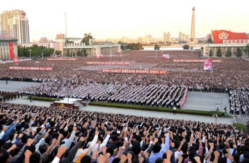 Miles de norcoreanos se movilizaron en Pyongyang para protestar contra Estados Unidos
