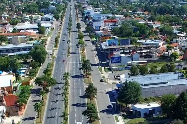 Carlos Paz en cuarentena, vista desde el cielo. Una de las primeras imágenes tras el inicio del Decreto Nacional. (Foto: archivo).