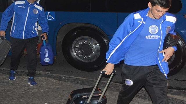 El plantel de Godoy Cruz ya estu00e1 en Bello Horizonte, Brasil