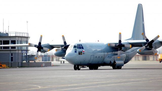 03/09/2011 El avion Hercules C -130 de la Fuerza Aérea de Chile\u002E POLITICA SUDAMÉRICA CHILE INTERNACIONAL PEDRO CERDA / PEDRO CERDA