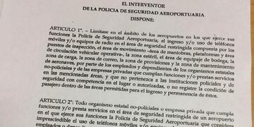Pedido de seguridad para Aduana