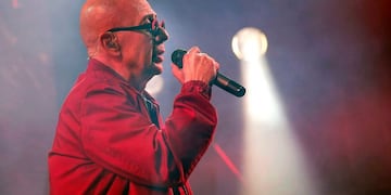 Argentine musician and song-writer Carlos Alberto Solari -better known for his nickname Indio- performs during his presentation in La Colmena, Olavarria, Buenos Aires province, late at night on March 11, 2017. nTwo people were killed and many more injure