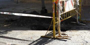 Reparación de pavimento en 11 de septiembre y 25 de mayo