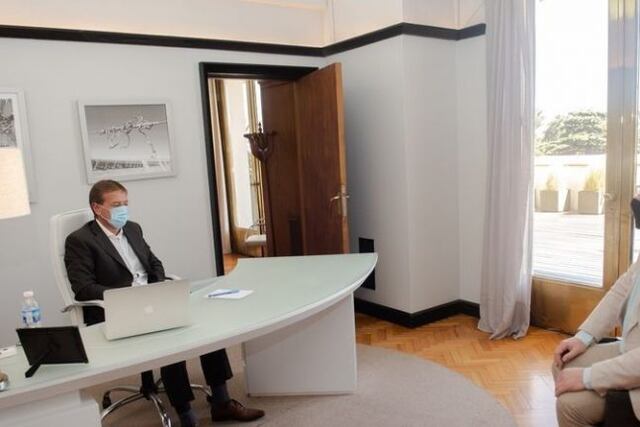 El gobernador Rodolfo Suárez recibió al diputado Guillermo Mosso del Partido Demócrata\u002E