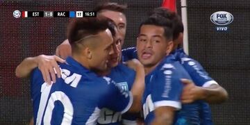 Gol de Lautaro Martínez ante Estudiantes\u002E (Foto: Captura de pantalla)