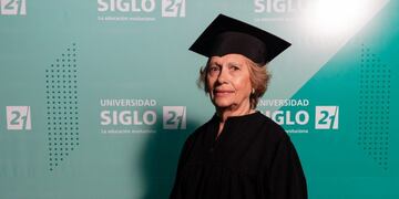 Susana Mollins, la mujer de 75 años del sur de la provincia que se recibió de abogada\u002E