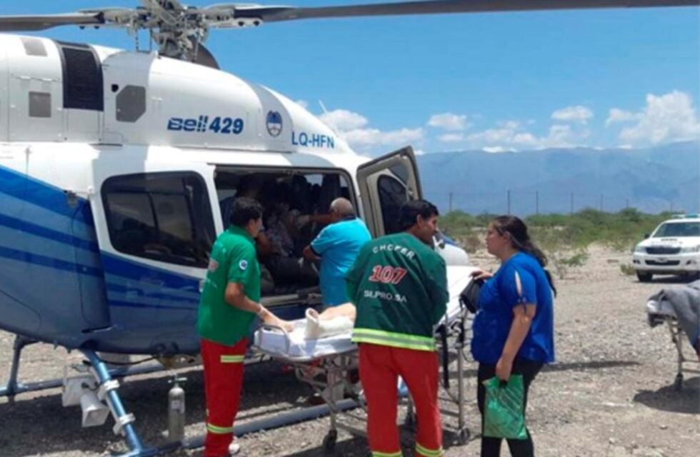 En dos días, el helicóptero sanitario realizó cuatro traslados