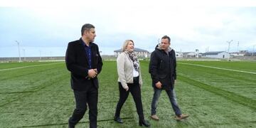 Sigue la obra en la cancha de rugby del Servicio Penitenciario