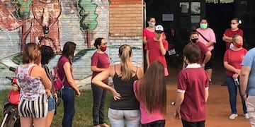 La comunidad educativa se reunió para reclamar seguridad\u002E