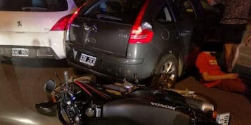 Choque e intento de escape de un menor en San Lorenzo