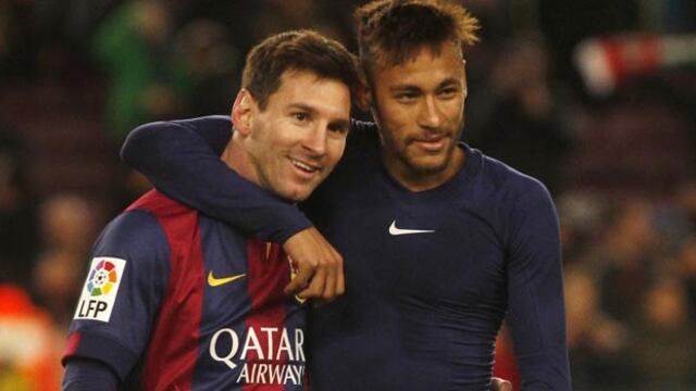 Lionel Messi y Neymar, cuando eran compañeros en el FC Barcelona. (Twitter)