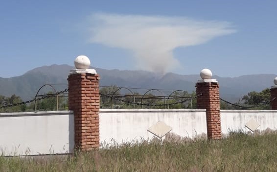 Se incendia un sector del Cordón del Velazco