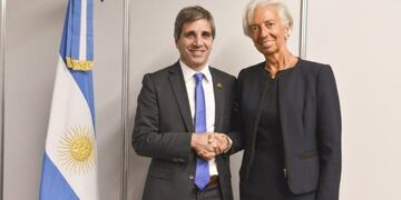 Christine Lagarde se reunió con el presidente del Banco Central, Luis Caputo