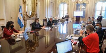 Alberto Fernández se reunió con infectólogos en la Casa Rosada (Foto: Presidencia)