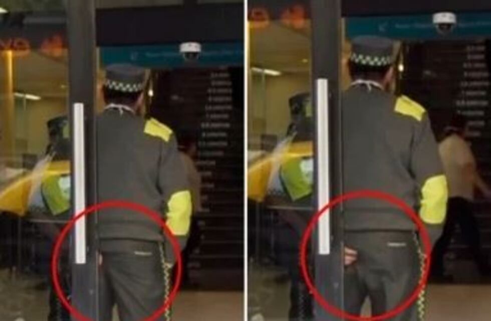¡Infraganti! La "rascada" de un guardia de seguridad en vivo