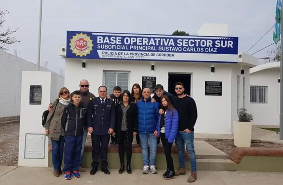 La base operativa del sector sur de la Policía lleva el nombre de "Suboficial Principal Gustavo Carlos Díaz"