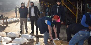 La droga se quemó en un aserradero\u002E