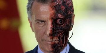 Macri caracterizado como Harvey Dent\u002E