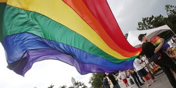 San Luis desplegó la bandera del orgullo LGBTIQ