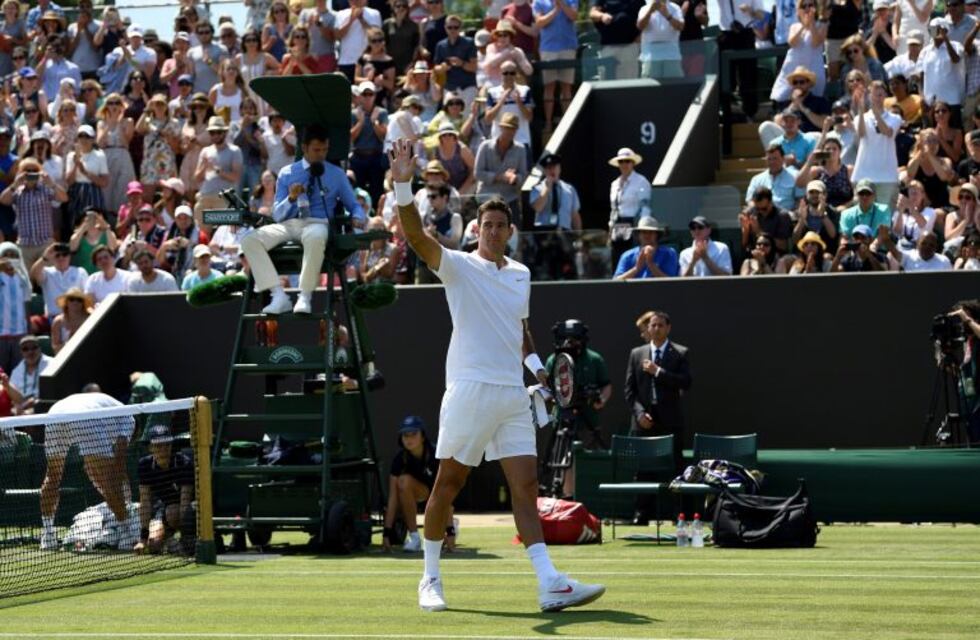 Triunfo aplastante de Del Potro ante el alemán Gojowczyk en el debut de Wimbledon