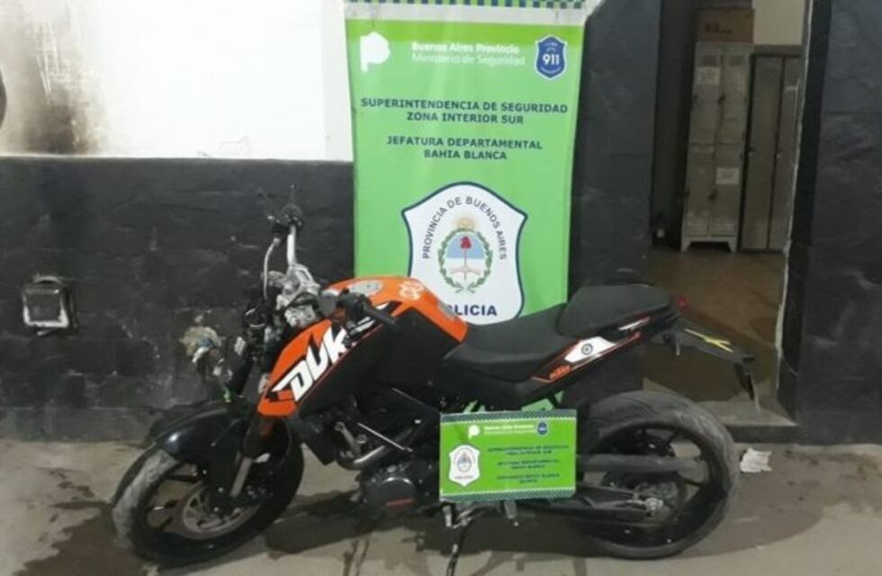 Bahía Blanca: circulaba en una moto robada y fue detenido
