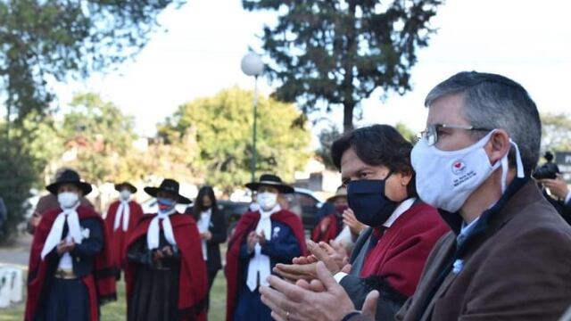 Homenajes a Martín Miguel de Güemes y Macacha Güemes en época de coronavirus (Facebook Gustavo Sáenz)