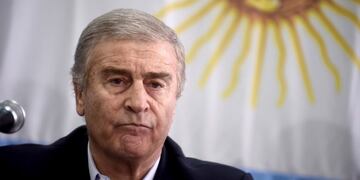 Argentina's Defense Minister Oscar Aguad attends a press conference in Buenos Aires, Argentina, Saturday, Nov\u002E 17, 2018\u002E Argentina's navy announced early Saturday that they have located the missing submarine ARA San Juan in the Atlantic, a year after it disappeared with 44 crew members aboard\u002E(AP Photo/Pablo Stefanec)