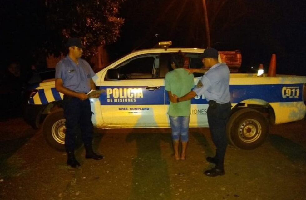 Bonpland: golpeó a su pareja y fue detenido