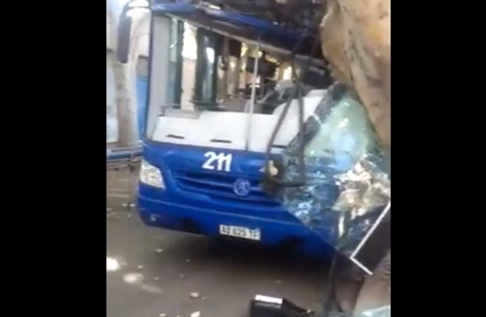 Un colectivo se estrelló contra un árbol