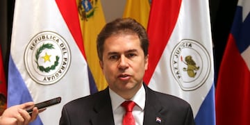 Conferencia de prensa del canciller paraguayo, Luis Alberto Castiglioni (Web)