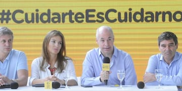 Horacio Rodríguez Larreta, jefe de Gobierno porteño, anunció medidas contra la propagación del coronavirus en Capital Federal\u002E (Clarín)