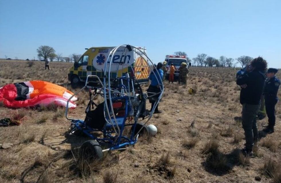 La Cumbre: grave accidente con dos heridos tras caer un parapente