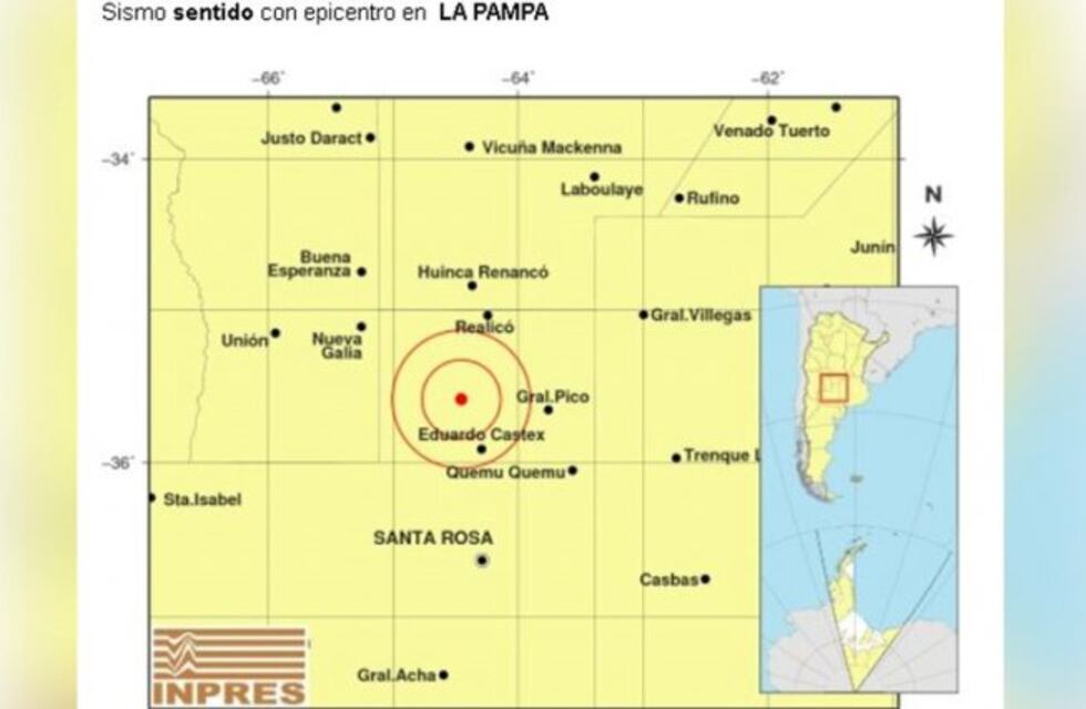 Un sismo fue el causante del temblor de esta madrugada en Caleufú