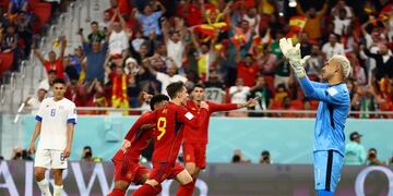 España goleó a Costa Rica. Foto: Reuters.