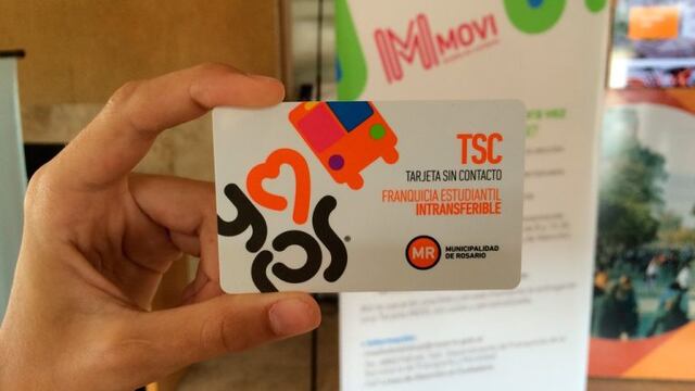 Tarjeta Movi para el medio boleto estudiantil de Rosario.