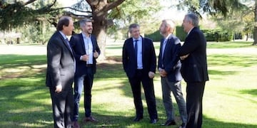 Peña, Frigerio, Monzó, Sanz y Morales se juntaron en Olivos\u002E