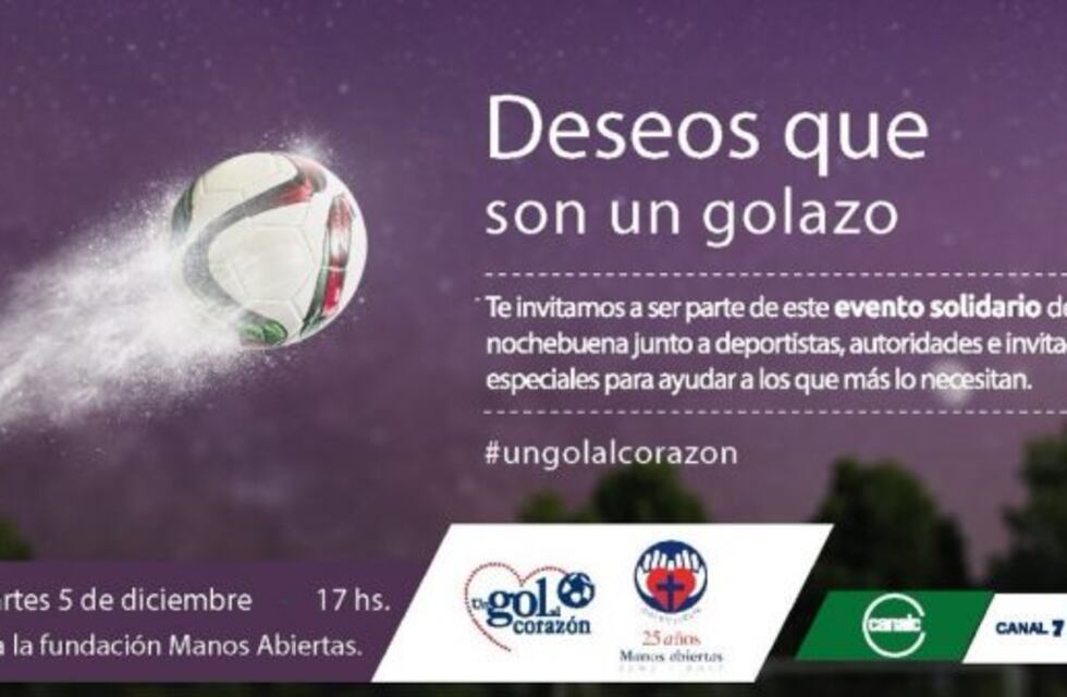 Un abrazo de gol y al corazón para la Fundación Manos Abiertas