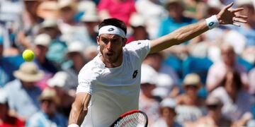 Tennis - WTA Premier & ATP 250 - Nature Valley International - Devonshire Park, Eastbourne, Britain - June 26, 2018 Argentina's Leonardo Mayer in action during his second round match against France's Gilles Simon Action Images via Reuters/Paul Childs